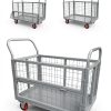 YITAMOTOR Platform Truck 2000lb Foldable Cart with Swivel Casters-2