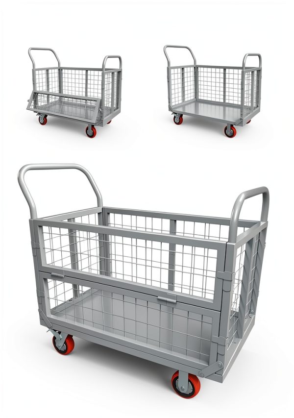YITAMOTOR Platform Truck 2000lb Foldable Cart with Swivel Casters-2