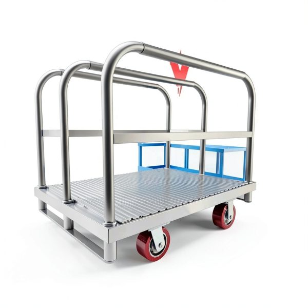 2IN1 Heavy Duty Panel Truck, 36" x 24" Platform Cart w/Rubber Mat & 3 Handrails, 2600 lbs Capacity Drywall & Lumber Cart, Flatbed Cart w/2 Swivel Casters, All-Steel Hand Truck Push Cart-5