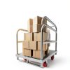 2IN1 Heavy Duty Panel Truck, 36" x 24" Platform Cart w/Rubber Mat & 3 Handrails, 2600 lbs Capacity Drywall & Lumber Cart, Flatbed Cart w/2 Swivel Casters, All-Steel Hand Truck Push Cart-2