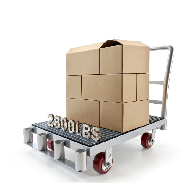 2IN1 Heavy Duty Panel Truck Lomive 42x24 Platform Cart with Rubber Mat-2