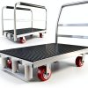 2IN1 Heavy Duty Panel Truck Lomive 42x24 Platform Cart with Rubber Mat-0