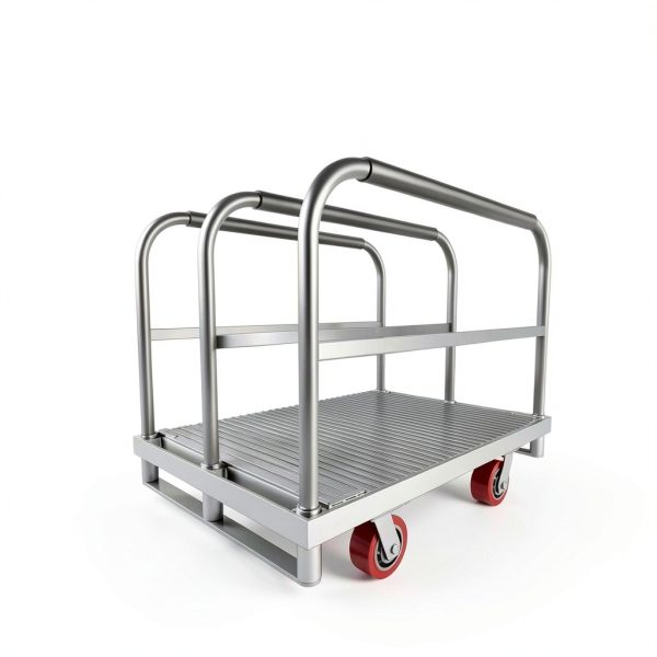 2IN1 Heavy Duty Panel Truck, 36" x 24" Platform Cart w/Rubber Mat & 3 Handrails, 2600 lbs Capacity Drywall & Lumber Cart, Flatbed Cart w/2 Swivel Casters, All-Steel Hand Truck Push Cart-1