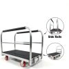 2IN1 Heavy Duty Panel Truck Lomive 42x24 Platform Cart with Rubber Mat-1