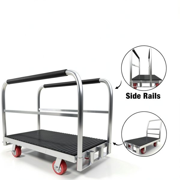 2IN1 Heavy Duty Panel Truck Lomive 42x24 Platform Cart with Rubber Mat-1