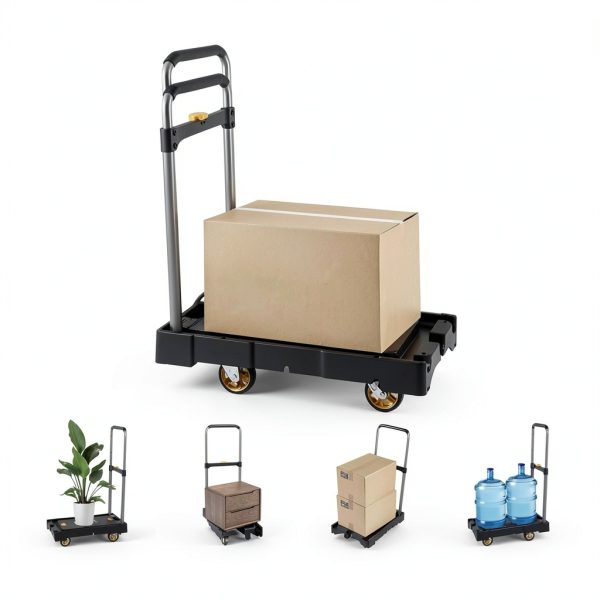 Heavy Duty Folding Platform Hand Truck LEADALLWAY 300lb Adjustable-4