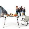 Camping Table Wagon 3-in-1 Platform Truck by LEADALLWAY Beige-5