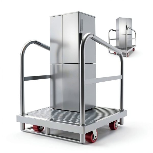 2IN1 Heavy Duty Panel Truck, 36" x 24" Platform Cart w/Rubber Mat & 3 Handrails, 2600 lbs Capacity Drywall & Lumber Cart, Flatbed Cart w/2 Swivel Casters, All-Steel Hand Truck Push Cart-6