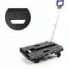 LEADALLWAY 2 Pcs Platform Truck Folding Dolly Cart 24.4" x 17.7" with-4