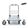 2200 lbs. Capacity Foldable Push Cart Dolly | Moving Platform Hand Truck | Heavy Duty Space Saving Collapsible | Swivel Flat Bed Wagon - Furniture Luggage Lifting-3