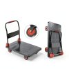 Platform Truck Push Cart Dolly, Foldable Hand Trucks with 1000LB Weight Capacity 36x24Inch Large Size for Easy Storage and 360 Degree Swivel Wheels-1