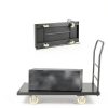 VEVOR Platform Truck, 2000 lbs Capacity Steel Flatbed Cart, 47" Length x 24" Width x 32" Height Flat Dolly, Hand Trucks with 5" Nylon Casters, Heavy-Duty Utility Push Carts for Luggage Moving-4