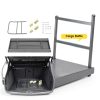 VEVOR Platform Truck, 2000 lbs Capacity Steel Flatbed Cart, 47" Length x 24" Width x 32" Height Flat Dolly, Hand Trucks with 5" Nylon Casters, Heavy-Duty Utility Push Carts for Luggage Moving-6