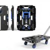 LEADALLWAY 2 Pcs Platform Truck Folding Dolly Cart 24.4" x 17.7" with-5