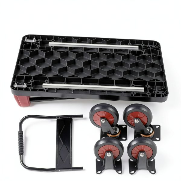 Platform Truck Push Cart Dolly, Foldable Hand Trucks with 1000LB Weight Capacity 36x24Inch Large Size for Easy Storage and 360 Degree Swivel Wheels-6