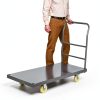 VEVOR Platform Truck, 2000 lbs Capacity Steel Flatbed Cart, 47" Length x 24" Width x 32" Height Flat Dolly, Hand Trucks with 5" Nylon Casters, Heavy-Duty Utility Push Carts for Luggage Moving-7