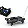 LEADALLWAY 2 Pcs Platform Truck Folding Dolly Cart 24.4" x 17.7" with-2