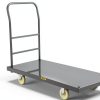 VEVOR Platform Truck, 2000 lbs Capacity Steel Flatbed Cart, 47" Length x 24" Width x 32" Height Flat Dolly, Hand Trucks with 5" Nylon Casters, Heavy-Duty Utility Push Carts for Luggage Moving-0