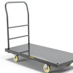 VEVOR Platform Truck, 2000 lbs Capacity Steel Flatbed Cart, 47" Length x 24" Width x 32" Height Flat Dolly, Hand Trucks with 5" Nylon Casters, Heavy-Duty Utility Push Carts for Luggage Moving-0