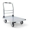 2200 lbs. Capacity Foldable Push Cart Dolly | Moving Platform Hand Truck | Heavy Duty Space Saving Collapsible | Swivel Flat Bed Wagon - Furniture Luggage Lifting-2