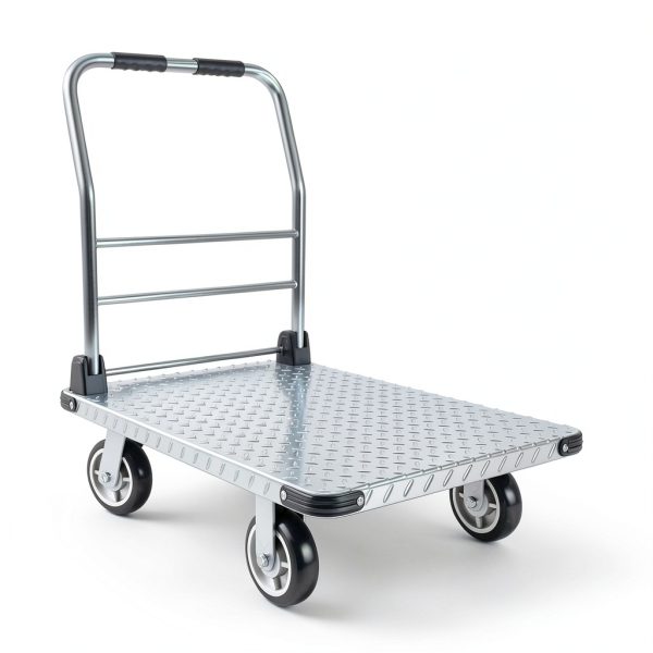 2200 lbs. Capacity Foldable Push Cart Dolly | Moving Platform Hand Truck | Heavy Duty Space Saving Collapsible | Swivel Flat Bed Wagon - Furniture Luggage Lifting-2