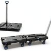 LEADALLWAY 2 Pcs Platform Truck Folding Dolly Cart 24.4" x 17.7" with-0