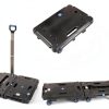 LEADALLWAY 2 Pcs Platform Truck Folding Dolly Cart 24.4" x 17.7" with-3