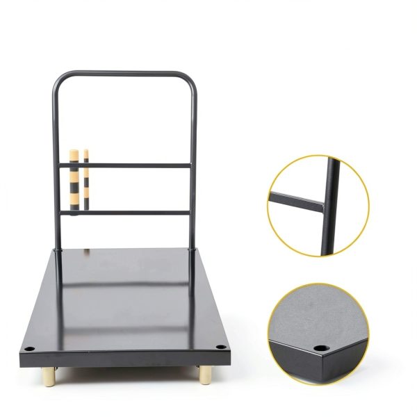 VEVOR Platform Truck, 2000 lbs Capacity Steel Flatbed Cart, 47" Length x 24" Width x 32" Height Flat Dolly, Hand Trucks with 5" Nylon Casters, Heavy-Duty Utility Push Carts for Luggage Moving-3