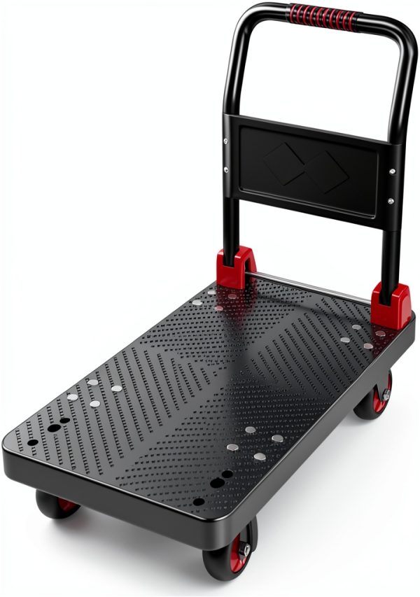 Platform Truck Push Cart Dolly, Foldable Hand Trucks with 1000LB Weight Capacity 36x24Inch Large Size for Easy Storage and 360 Degree Swivel Wheels-0